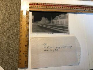 Vintage Film Negative Canadian Pacific Railway Station And Water Tank Harvey N.  B