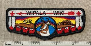 Vtg 1980s Oa Wipala Wiki Lodge 432 Order Of The Arrow Patch Boy Scout Www Camp