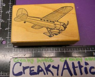 Lockheed Vega Plane Airplane Vintage Rubber Stamp Imaginair Designs 5c