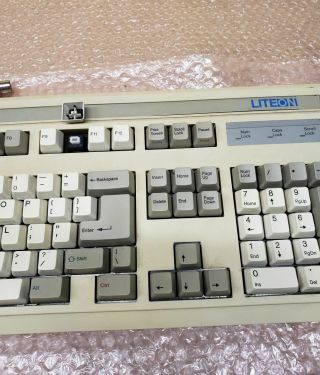 Vintage Liteon Silitek SK - 0002 XT/At clicky keyboard,  white Alps switches 2
