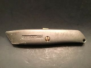 Vintage Stanley 99a Retractable Box Cutter Utility Knife Aluminum Gray Usa Made
