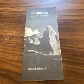 Vintage South Dakota Tourism Brochure National Park Badlands Sd