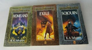 The Dark Elf Trilogy Complete 1 - 3 By R.  A.  Salvatore Vtg Tsr Forgotten Realms