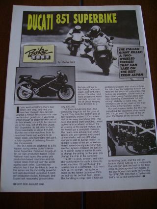 1990 Ducati 851 Superbike Article