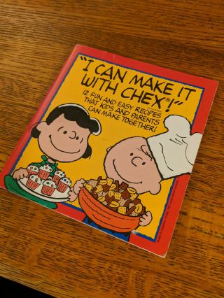 I Can Make It With Chex Childs Cookbook Ralston Purina Vintage 1991 Peanuts Gang