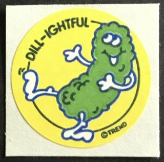 Vintage 80s Matte Trend Scratch & Sniff Sticker - Dill Pickle -