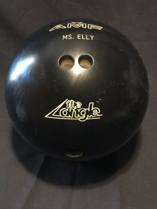 Amf “the Angle” Vintage Black Bowling Ball Drilled 12lbs (l5c5b10)