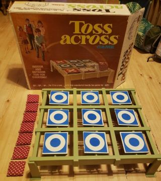 Vintage 1969 Ideal Toss Across Game Complete All 7 Bean Bags (red)