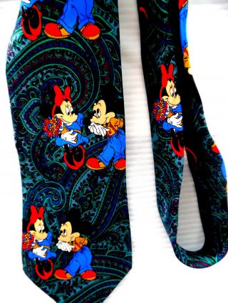 Vintage Mickey Mouse Minnie Mouse Necktie Disney Licensed Merchandise