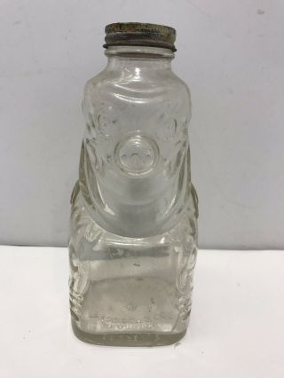 Vintage Grapette Syrup Soda Clown Glass Bottle Bank With Cap