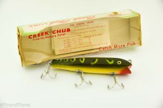 Vintage Creek Chub Frog Spot Darter Minnow Antique Fishing Lure Jj8