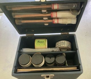 Vintage Sirchie Police Fingerprint Kit,  Hard Case,  Brushes,  Ink,  Supples,  Csi