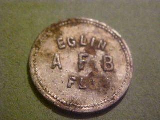 Vintage Eglin A F B (air Force Base) Fl Good For 5c In Trade Token 23 Mm M - 2