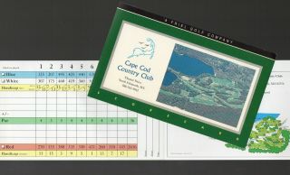 Vintage Scorecard Cape Cod Country Club,  North Falmouth Massachusetts