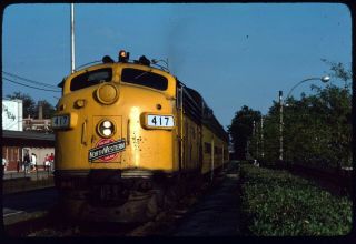 Rail Slide - Cnw Chicago & North Western 417,  Park Ridge Il 8 - 18 - 1976
