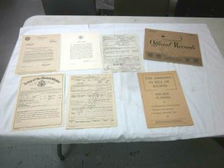Vintage Wwii Army Honorable Discharge Papers Ephemera Ohio