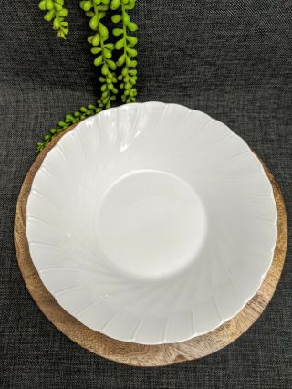 Vintage Sheffield Bone White Large Serving Bowl Porcelain Fine China Swirl Japan 2