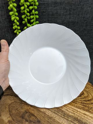 Vintage Sheffield Bone White Large Serving Bowl Porcelain Fine China Swirl Japan 3