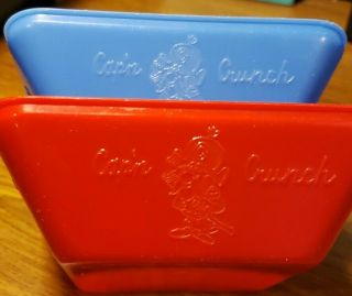 Vintage 60s Captain Cap’n Crunch Red Blue Square Bowl Set Cereal Mail Away Prize