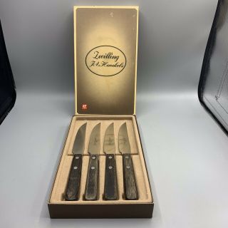 Vintage Zwilling J.  A.  Henckels Steakmesser - 4 Piece Steak Knives Set - Holland