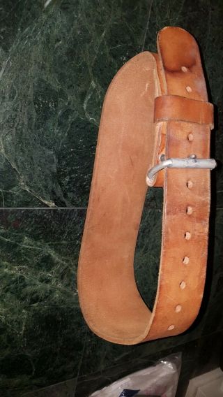 Altus Vintage Weight Lifting Single Prong Leather Belt - Medium 3 - 3/4 " Wide