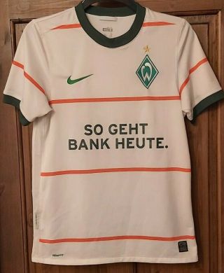 Nike Vintage Werder Bremen Away Shirt 2009 - 2010 Size Uk Small Adult 38 " Chest