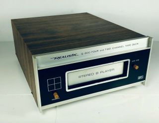 Vtg Realistic Stereo 8 Track Player 2/4 Channel Cartridge Tape Deck Model Q - 800