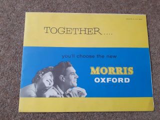 Morris Oxford Sales Brochure Leaflet 1959 Classic Vintage Cars Motoring
