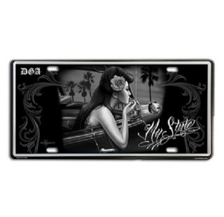Dga Day Of The Dead Rockabilly My Style Vintage Auto License Tin Plate 12x6 Inch