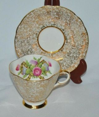 Vintage Royal Windsor,  Fine Bone China,  Teacup & Saucer