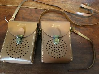 Vintage Zenith Royal 500 Or 400 Transistor Radio Leather Case Only X 2