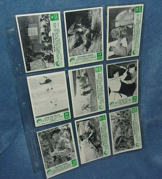 9 Vintage U.  S.  Army Green Beret Trading Cards - P.  C.  G.  C. ,  1960 