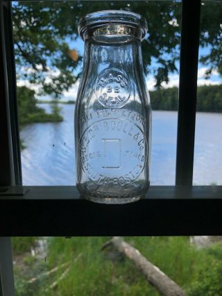 W.  B.  Driscoll & Co.  - South Boston,  Mass.  - Vintage Half Pint Milk Bottle