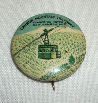 Vintage Cannon Mountain Tramway Franconia Notch Hampshire Pin Souvenir