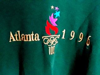 Vintage Hanes Heavyweight Embroidered Atlanta 1996 Olympics Sweatshirt Sz Xl