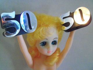 Vintage 50th Birthday Cake Topper 14.  5 " Tall Party Doll W/ Pasties Decoration