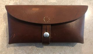 Vintage Swiss Army Military Leather Ammo Belt Pouch,  1964 A.  Bertholet Moudon 64