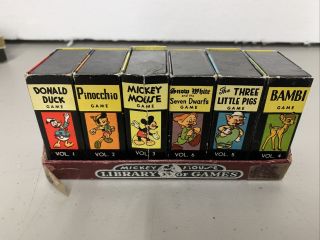 Vintage Disney Mickey Mouse Library Of Card Games Russell Mfg Usa