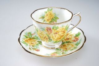 Vintage Royal Albert Yellow " Tea Rose " Pattern Tea Cup & Saucer England