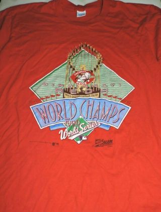 Cincinnati Reds World Series Champions T Shirt Vtg 1990 Salem Sportswear Xl Rare