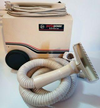 Vintage 7.  4 Amp Hoover Portapower Porta Power Canister Vacuum S1077 - 033