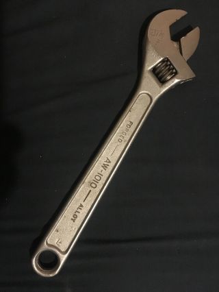 Blackhawk Aw - 1010 10 " Long Adjustable Crescent Style Wrench Usa Vintage