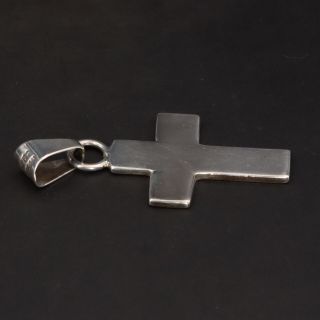 VTG Sterling Silver - MEXICO TAXCO Solid Cross Religious Pendant - 6.  5g 2