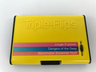 Vintage Takara Triple Flips 3 - In - 1 Travel Game 7 Jungle Explorer 1981 Complete