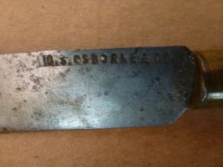 VINTAGE C.  S.  OSBORNE 7/8 PUNCH AND LEATHER KNIFE,  2 FOR 1 BID. 3