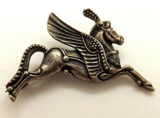 Incredible Vintage Sterling Silver Winged Pegasus Pin/brooch Cool Gift Idea