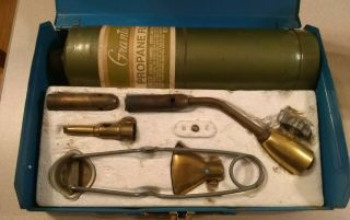 Vintage Turner Tempest Torch Kit Propane With W.  T.  Grant (empty) Cylinder