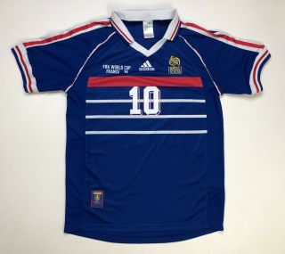Adidas France Zinedine Zidane 10 Jersey Men’s Large World Cup 1998 Retro Vintage