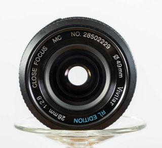 Exc,  Vintage Vivitar 28mm F2.  8 Rl Edition Close Focus Wide Lens Olympus Om
