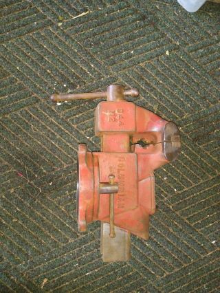 Vintage Columbian D44 M2 - 4” Jaws Swivel Base Bench Vise - Made In Usa